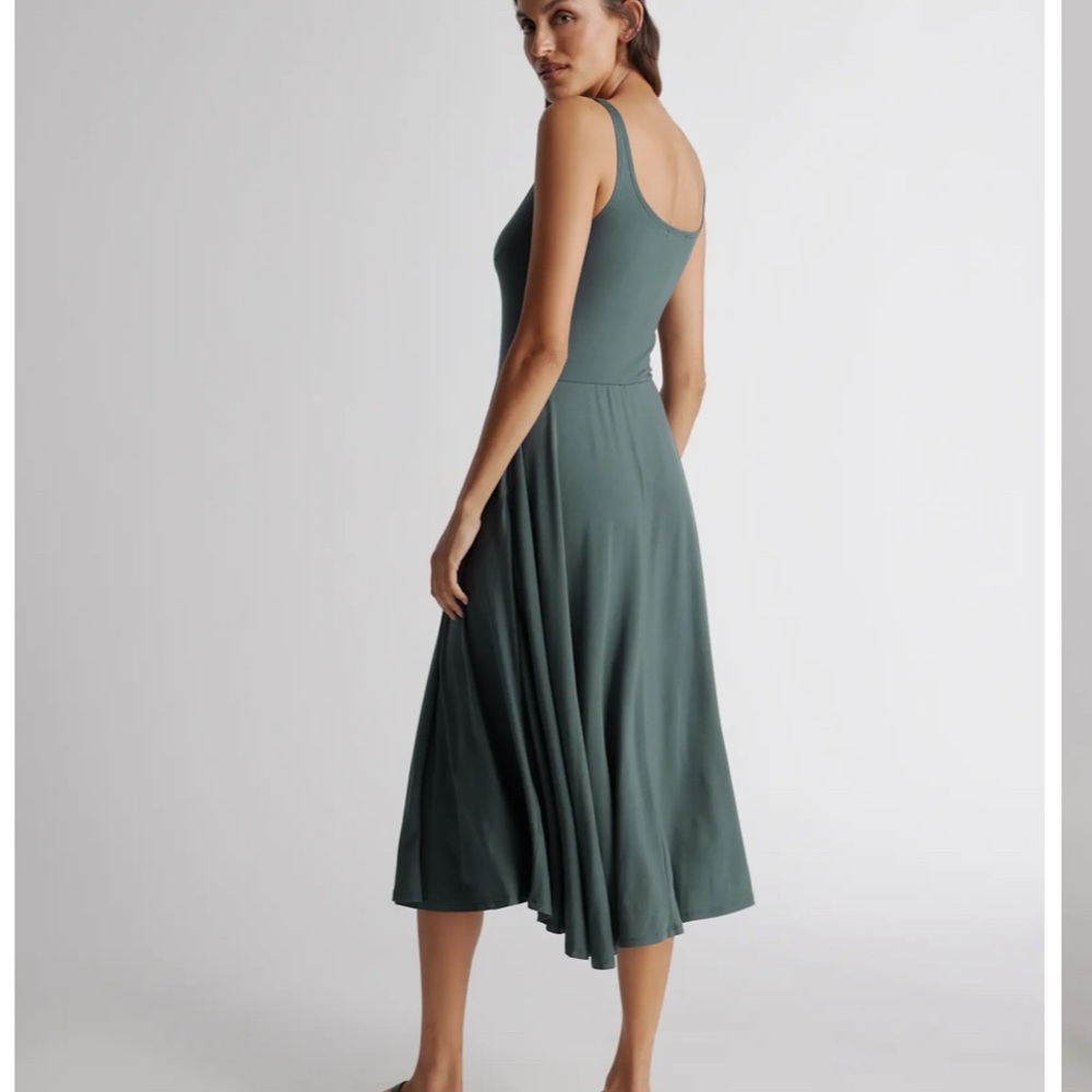 Quince Green Sleeveless Dress - Picture 2 of 4